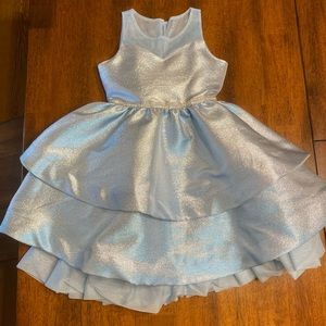Rare Edition shimmering blue girls dress.